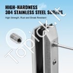 10 vnt. stiklo laikikliai – kvadratiniai, sidabriniai, tinka 8–12 mm storio stiklui - Image 5