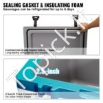 57L Izoliuota Nešiojama Šaldymo Dėžė – Termodėžė Kempingui, Su Krepšiu, Talpina iki 50 skardinių - Image 2