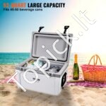 57L Izoliuota Nešiojama Šaldymo Dėžė – Termodėžė Kempingui, Su Krepšiu, Talpina iki 50 skardinių - Image 3