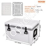 57L Izoliuota Nešiojama Šaldymo Dėžė – Termodėžė Kempingui, Su Krepšiu, Talpina iki 50 skardinių - Image 6