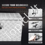 Aliumininė po kėbulu montuojama įrankių dėžė 76 x 35 x 40 cm – priekaboms, sunkvežimiams, kemperiams - Image 5