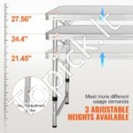 Nešiojama stovyklavimo virtuvė su spintele ir dėklu – sulankstoma lauko virtuvėlė su reguliuojamomis lentynomis - Image 4