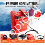 Raudonas jūrinis degalų bakas 24 L – Nešiojama kuro talpykla su žarna išoriniams valčių varikliams - Image 4