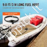 Raudonas jūrinis degalų bakas 55 L – Nešiojama kuro talpykla su žarna ir jungtimi valčių varikliams - Image 2