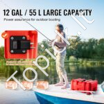 Raudonas jūrinis degalų bakas 55 L – Nešiojama kuro talpykla su žarna ir jungtimi valčių varikliams - Image 3
