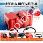 Raudonas jūrinis degalų bakas 55 L – Nešiojama kuro talpykla su žarna ir jungtimi valčių varikliams - Image 4