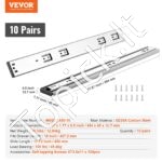 18 vnt. stalčiaus bėgeliai – 454 mm, pilno ištraukimo, iki 45,4 kg, su soft-close funkcija - Image 6