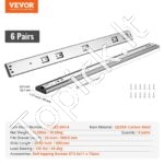 24 vnt. stalčiaus bėgeliai – 603 mm, soft-close, iki 45,4 kg, pilno ištraukimo (12 porų) - Image 6