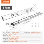 22 vnt. stalčiaus bėgeliai – 553 mm, soft-close, iki 45,4 kg, pilno ištraukimo (11 porų) - Image 6