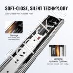 20 vnt. stalčiaus bėgeliai – 503 mm, soft-close, iki 45,4 kg, pilno ištraukimo (10 porų) - Image 2