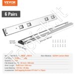 20 vnt. stalčiaus bėgeliai – 503 mm, soft-close, iki 45,4 kg, pilno ištraukimo (10 porų) - Image 6