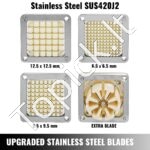 Elektrinis bulvių ir daržovių pjaustytuvas – 40 W, su 4 keičiamomis nerūdijančio plieno geležtėmis - Image 4