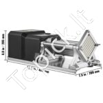 Elektrinis bulvių ir daržovių pjaustytuvas – 40 W, su 4 keičiamomis nerūdijančio plieno geležtėmis - Image 8