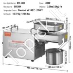 Elektrinė Nerūdijančio Plieno Aliejaus Spaudimo Mašina – 700 W, Su Pastovia 140 °C Temperatūra, Tinka Riešutams, Sėkloms, Arbatmedžiams - Image 6