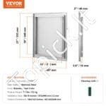 Lauko virtuvės prieigos durys 457x533 mm - Image 6
