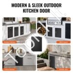 Lauko virtuvės durys 415 x 570 mm | Tinka grilio saloms, lauko spintelėms ir BBQ zonoms - Image 5