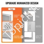 Lauko virtuvės vienvėrės durys 508 x 356 mm | Nerūdijančio plieno įleidžiamos durys su ventiliacinėmis angomis - Image 4