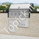 Lauko virtuvės vienvėrės durys 508 x 356 mm | Nerūdijančio plieno įleidžiamos durys su ventiliacinėmis angomis - Image 7