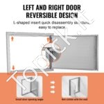 Lauko virtuvės durys 685 x 508 mm | Nerūdijančio plieno įleidžiamos durys su paslėptais vyriais - Image 3