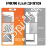 Lauko virtuvės durys 685 x 508 mm | Nerūdijančio plieno įleidžiamos durys su paslėptais vyriais - Image 4