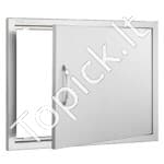 Lauko virtuvės durys 685 x 508 mm | Nerūdijančio plieno įleidžiamos durys su paslėptais vyriais - Image 8