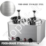 Dviguba padažų dozavimo stotelė – 2 × 2,5 l talpos pompų sistema, nerūdijančio plieno korpusas, šilumą palaikanti konstrukcija - Image 2