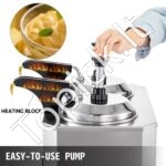 Dviguba padažų dozavimo stotelė – 2 × 2,5 l talpos pompų sistema, nerūdijančio plieno korpusas, šilumą palaikanti konstrukcija - Image 5