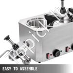 Dviguba padažų dozavimo stotelė – 2 × 2,5 l talpos pompų sistema, nerūdijančio plieno korpusas, šilumą palaikanti konstrukcija - Image 6