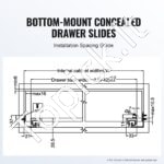 6 vnt. stalčiaus bėgeliai – 467 mm, soft-close, iki 45,4 kg, pilno ištraukimo (3 poros) - Image 5