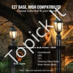 Lauko stulpinė šviestuvė – 400 mm aukščio – E27 lizdas – elegantiška ir patvari - Image 3