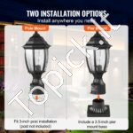 Lauko stulpinė šviestuvė – 400 mm aukščio – E27 lizdas – elegantiška ir patvari - Image 4