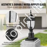 2 vnt. lauko stulpinių šviestuvų komplektas – 39 cm aukščio – E27 lizdas – modernus pasirinkimas kiemui ir sodui - Image 5