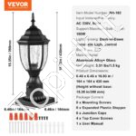 2 vnt. lauko stulpinių šviestuvų komplektas – 39 cm aukščio – E27 lizdas – modernus pasirinkimas kiemui ir sodui - Image 6