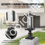 2 vnt. lauko stulpinių šviestuvų komplektas – 45 cm aukščio – E27 lizdas – modernus sprendimas takelių ir kiemo apšvietimui - Image 5