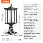 2 vnt. lauko stulpinių šviestuvų komplektas – 45 cm aukščio – E27 lizdas – modernus sprendimas takelių ir kiemo apšvietimui - Image 6