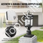 2 vnt. lauko stulpinių šviestuvų komplektas – 40 cm aukščio – E27 lizdas – elegantiškas sprendimas sodo ir takelių apšvietimui - Image 5