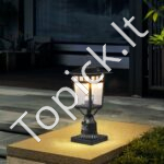 2 vnt. lauko stulpinių šviestuvų komplektas – 40 cm aukščio – E27 lizdas – elegantiškas sprendimas sodo ir takelių apšvietimui - Image 7