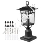 2 vnt. lauko stulpinių šviestuvų komplektas – 40 cm aukščio – E27 lizdas – elegantiškas sprendimas sodo ir takelių apšvietimui - Image 8