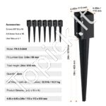 8 vnt. žemės smaigai – 61 x 10 x 10 cm, metaliniai kuolai tvoros stulpams, juodi - Image 10