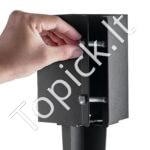 4 vnt. žemės smaigai – 113 x 113 x 610 mm, metaliniai, juodi, stulpų montavimui - Image 9