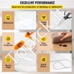 Skaidri stalo danga – 101,6 × 182,9 cm, vandeniui atspari PVC apsauga stalviršiui - Image 4