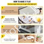 Skaidri stalo danga – 101,6 × 182,9 cm, vandeniui atspari PVC apsauga stalviršiui - Image 6