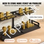 2 vnt. 2 Lygių Ištraukiamų Spintelės Organizatorių Rinkinys – 27 x 36 x 28 cm, Kompaktiškas Laikymo Sprendimas - Image 4