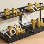 2 vnt. 2 Lygių Ištraukiamų Spintelės Organizatorių Rinkinys – 27 x 36 x 28 cm, Kompaktiškas Laikymo Sprendimas - Image 7