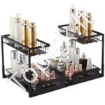 2 vnt. 2 Lygių Ištraukiamų Spintelės Organizatorių Rinkinys – 27 x 36 x 28 cm, Kompaktiškas Laikymo Sprendimas - Image 9