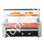 Hot Dog Grilis su 7 Kaitinimo Volais – 1400W, Nerūdijančio Plieno, Komercinis Kepimo Įrenginys - Image 9