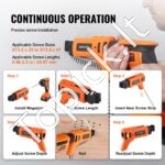 20V Max Akumuliatorinis Suktukas su Automatinio Tiekiamojo Mechanizmu – 4200 aps./min, 2 Akumuliatoriai, Įkroviklis, Diržo Sagtis ir Įrankių Krepšys - Image 6
