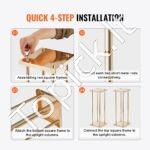 4 vnt. Aukšti Metaliniai Dekoratyviniai Stovai – 28 x 28 x 80 cm, Kvadratiniai, Su Laminuotu Paviršiumi - Image 4