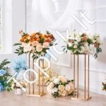 4 vnt. Aukšti Metaliniai Dekoratyviniai Stovai – 28 x 28 x 80 cm, Kvadratiniai, Su Laminuotu Paviršiumi - Image 7