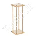 4 vnt. Aukšti Metaliniai Dekoratyviniai Stovai – 28 x 28 x 80 cm, Kvadratiniai, Su Laminuotu Paviršiumi - Image 9